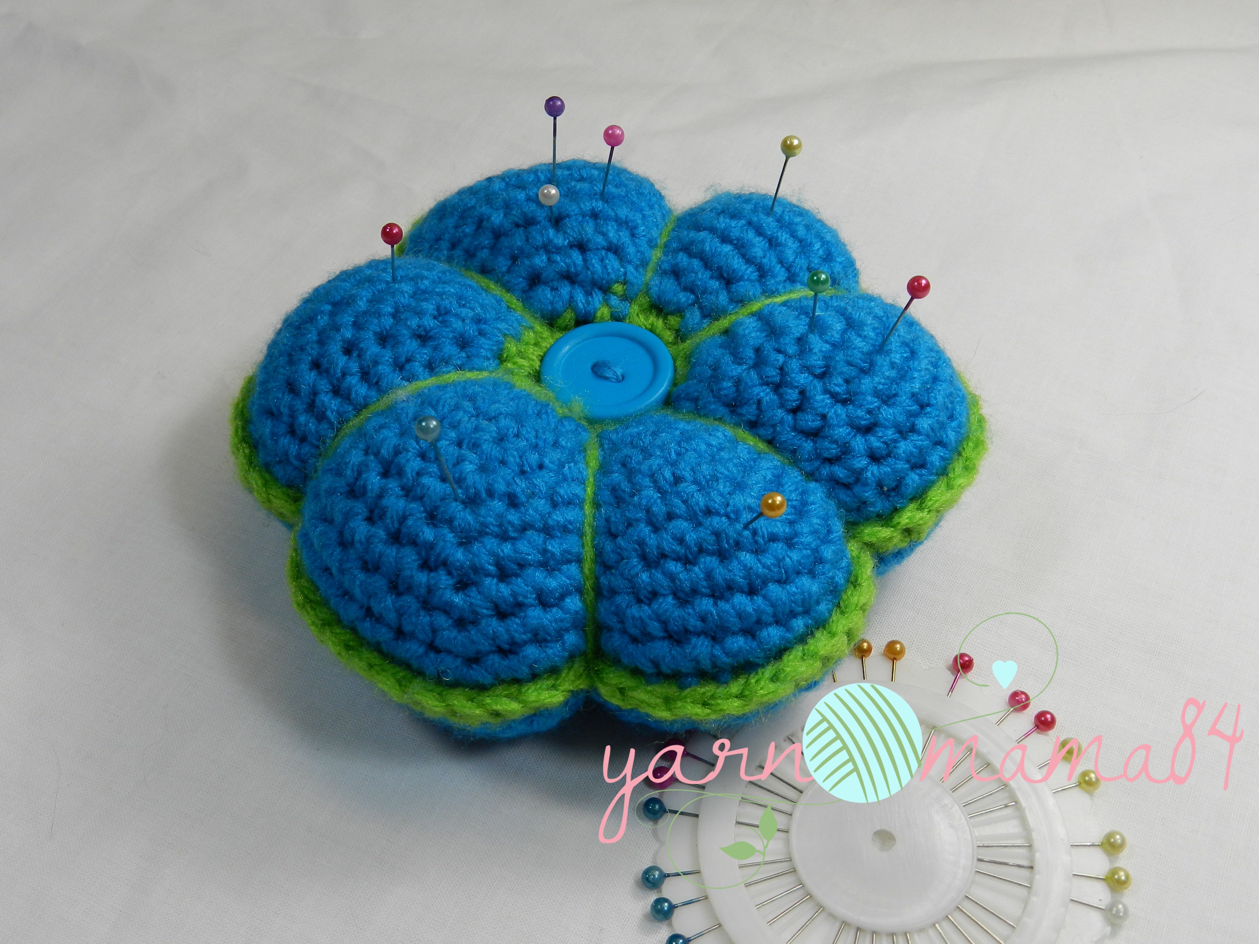 Crocheted Flower Pincushion, Flower Pincushion SALE on ...