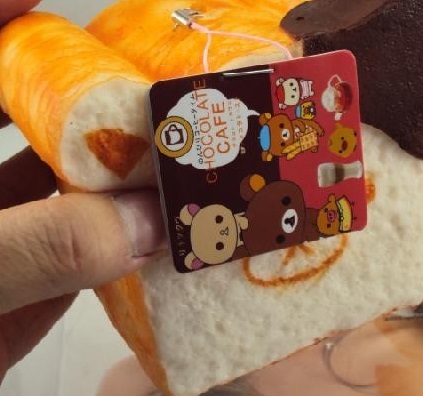 JUMBO Rilakkuma Bread Loaf Dipped in Chocolate Sweets Cafe Series Squishy Charms ? Kawaii ...