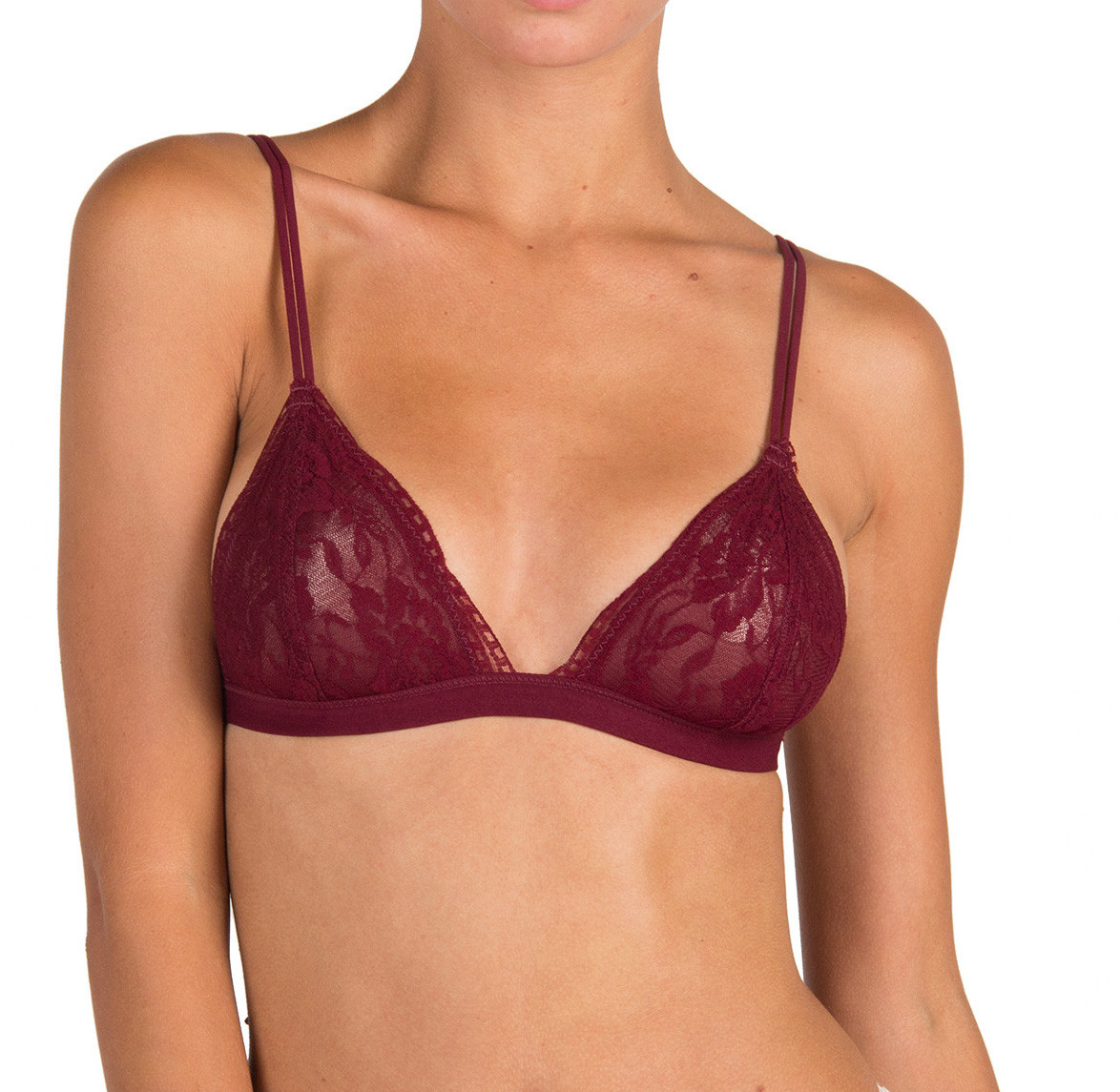maroon lace bralette