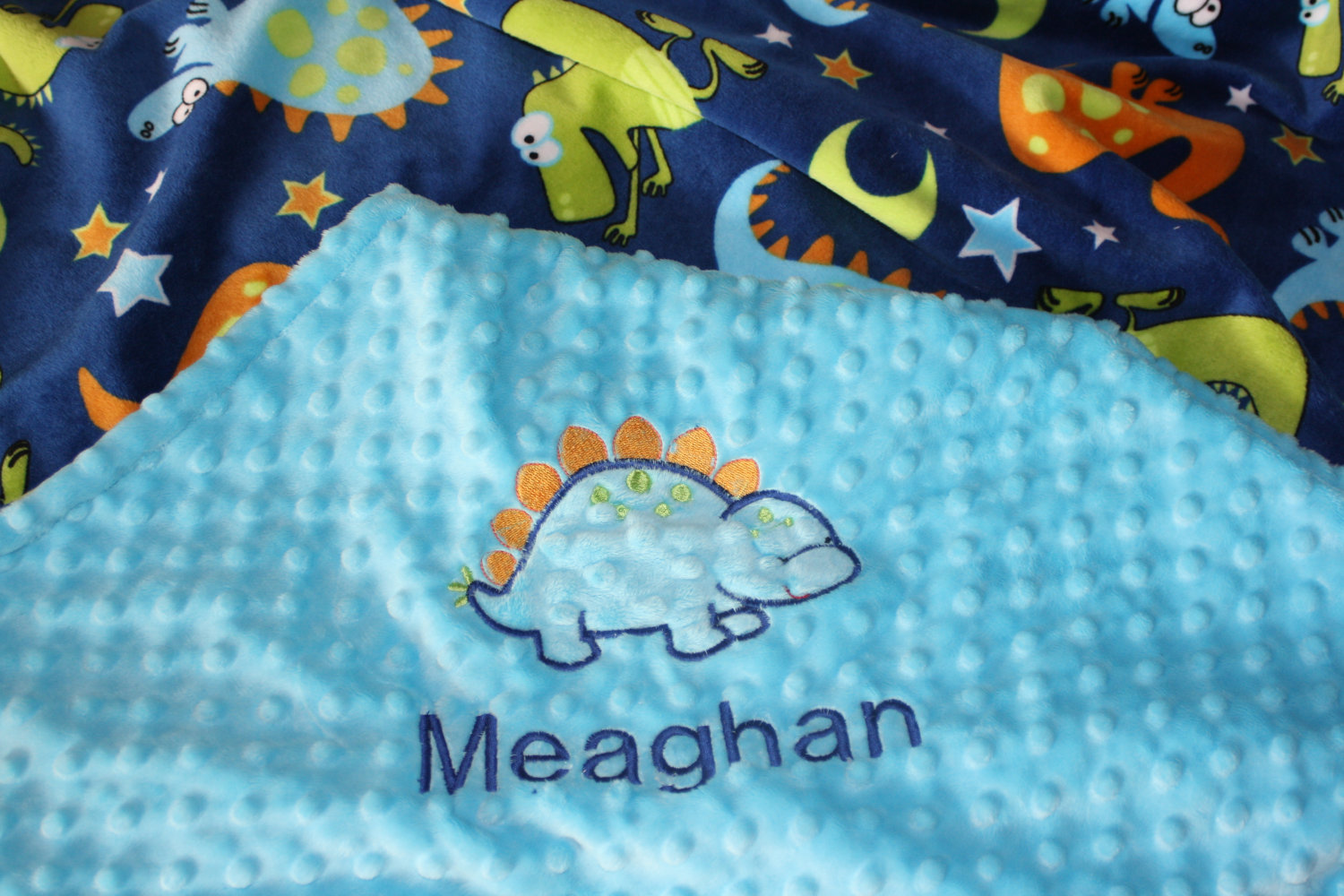 dinosaur minky blanket