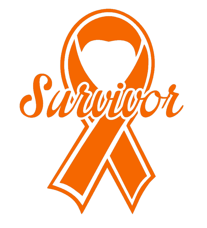 4 x 5 orange ribbon for kidney and leukemia cancer awareness