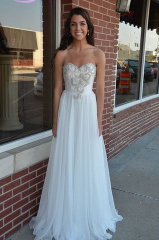 long white prom dresses