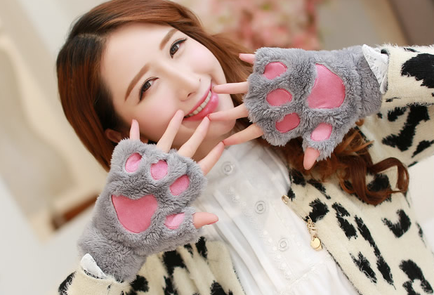 Japanese kawaii cartoon bear paw gloves · Asian Cute ...