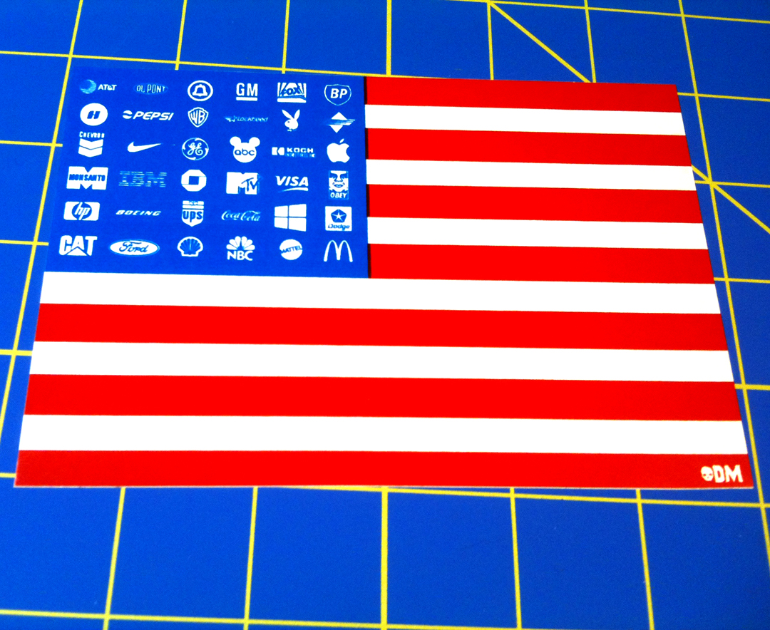 Corporate American Flag 4.0 Vinyl Sticker · Populous Ephemera