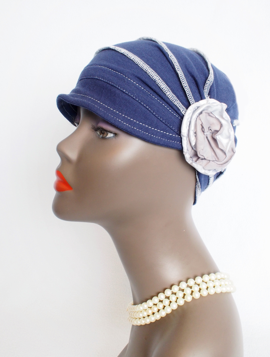 navy blue cloche hat