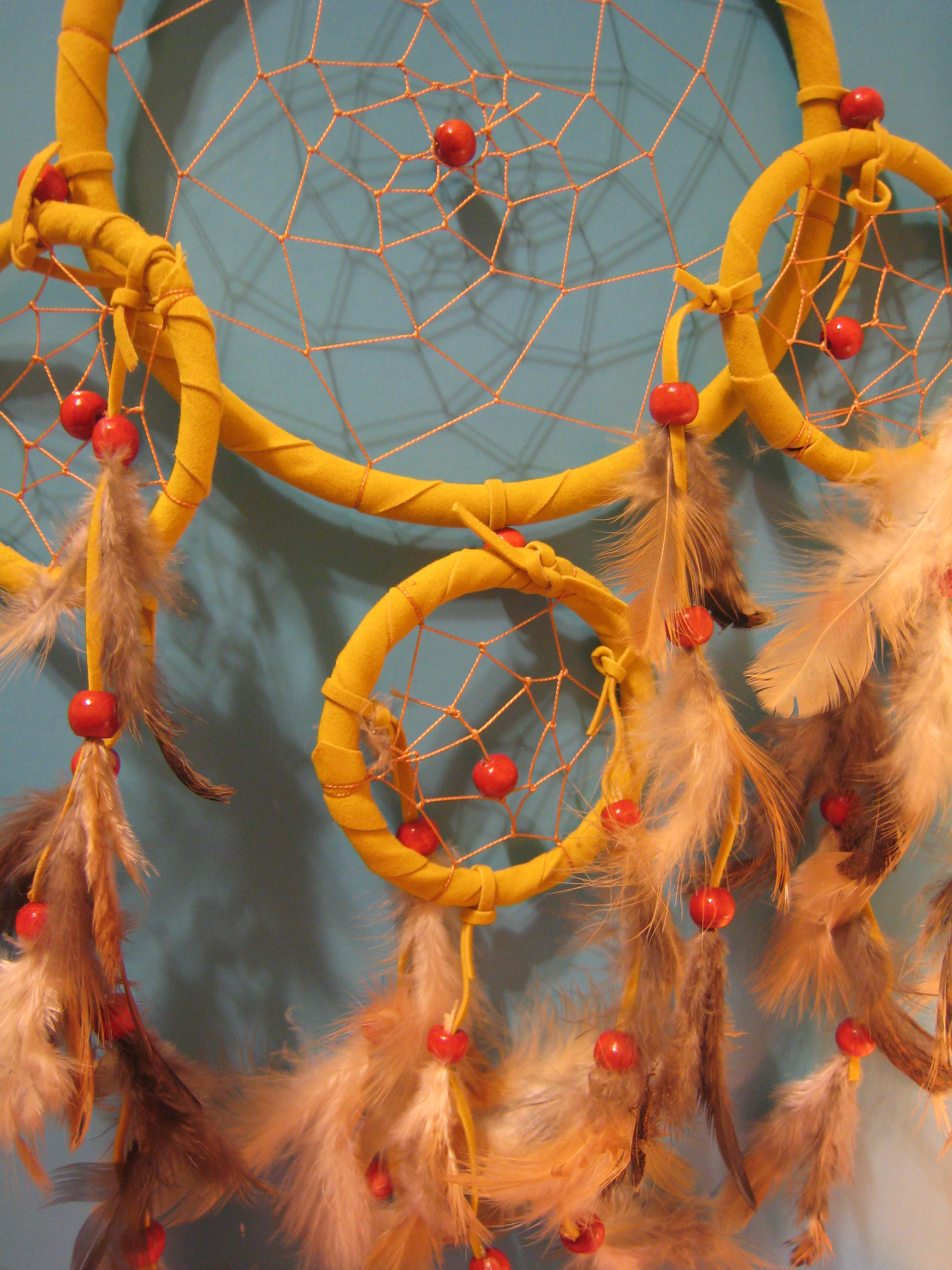 Large Yellow Beaded Dream Catcher on Storenvy