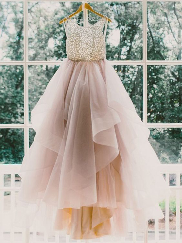 fluffy prom dress