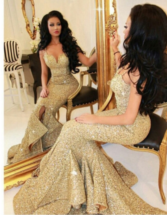 Mermaid Pageant Formal Dresses with Straps