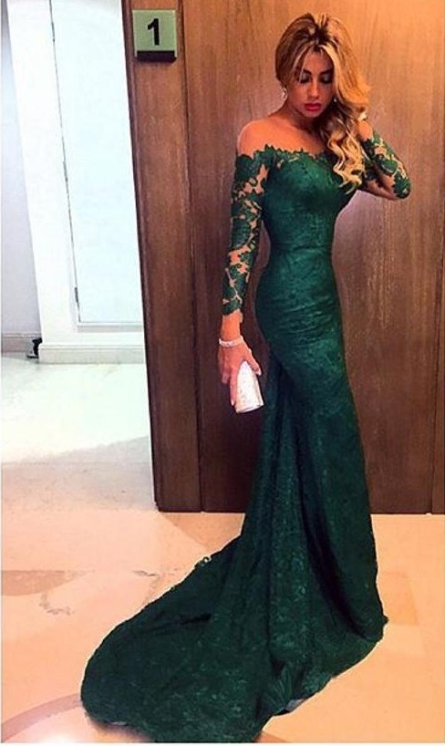 Sqence Dark Green Prom Dress