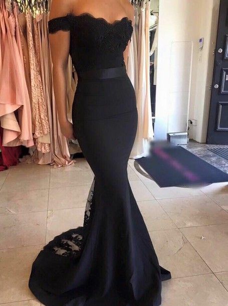 long black mermaid dress