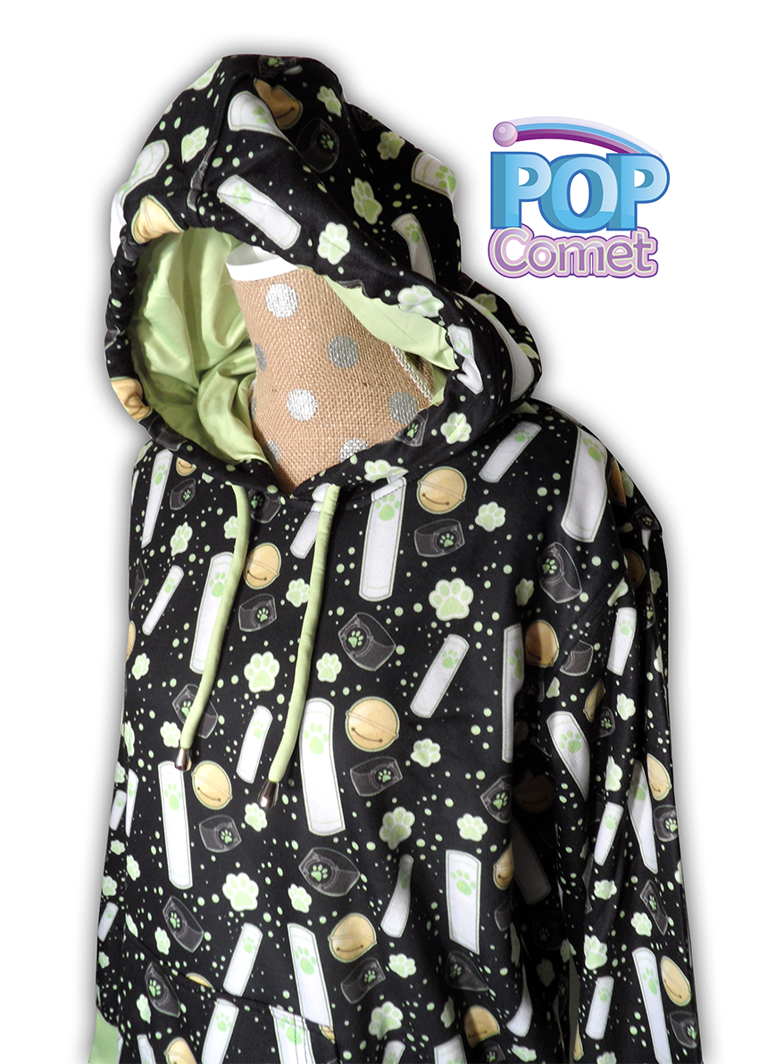 Men S Chat Noir Inspired Hoodie Miraculous Ladybug Hoodie Pull Over Hoodie Mens Size Made To Order Month Sold By Pop Comet On Storenvy