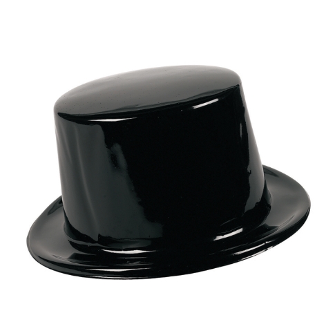 black plastic top hats cheap