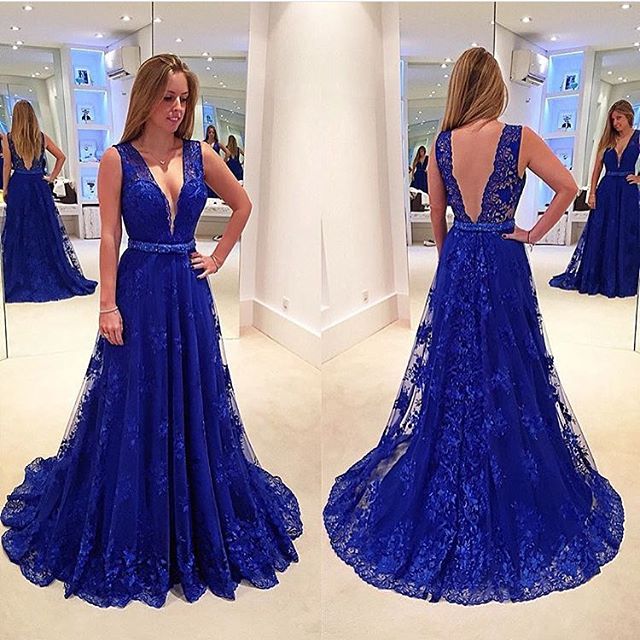 Red Blue Prom Dress
