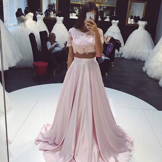 pale pink formal dress