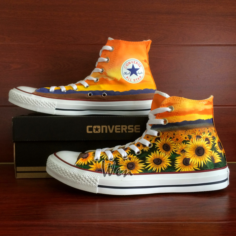 converse with sunflowers