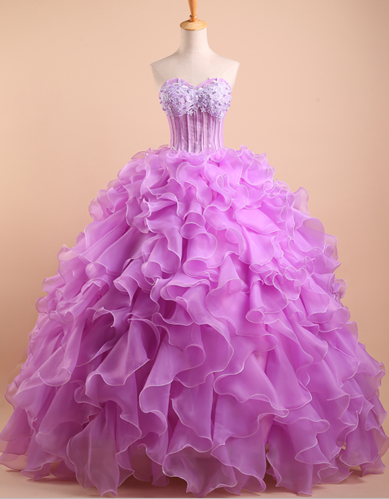 Evening Dress with Ruffles