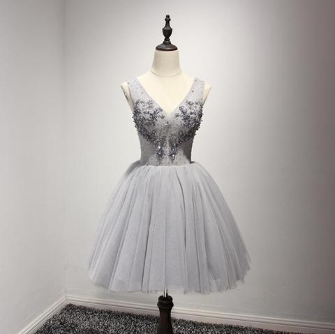 light grey homecoming dresses