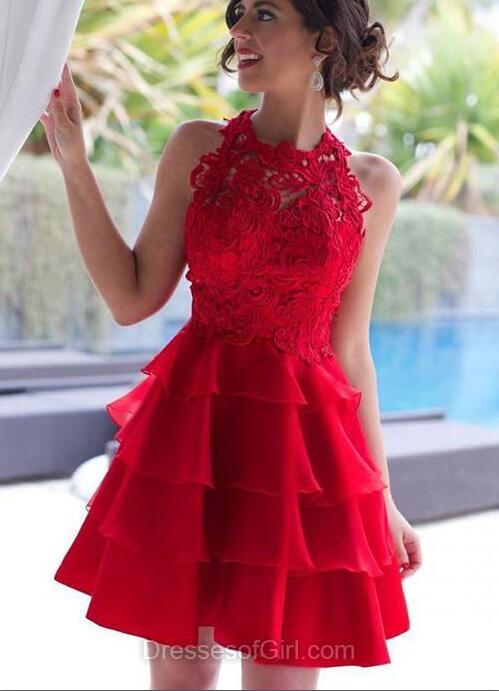 simple elegant red dress