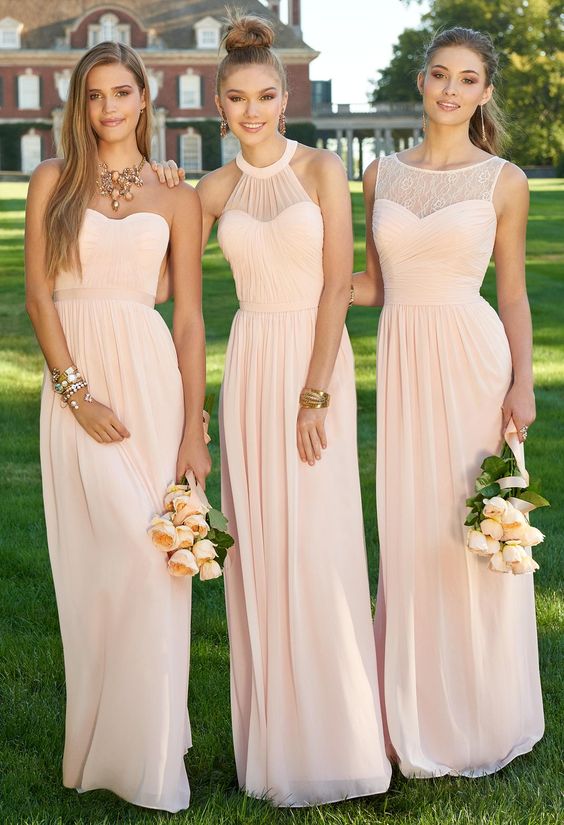 Blush Bridesmaid Dresses