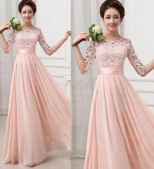 long sleeve lace bridesmaids dresses