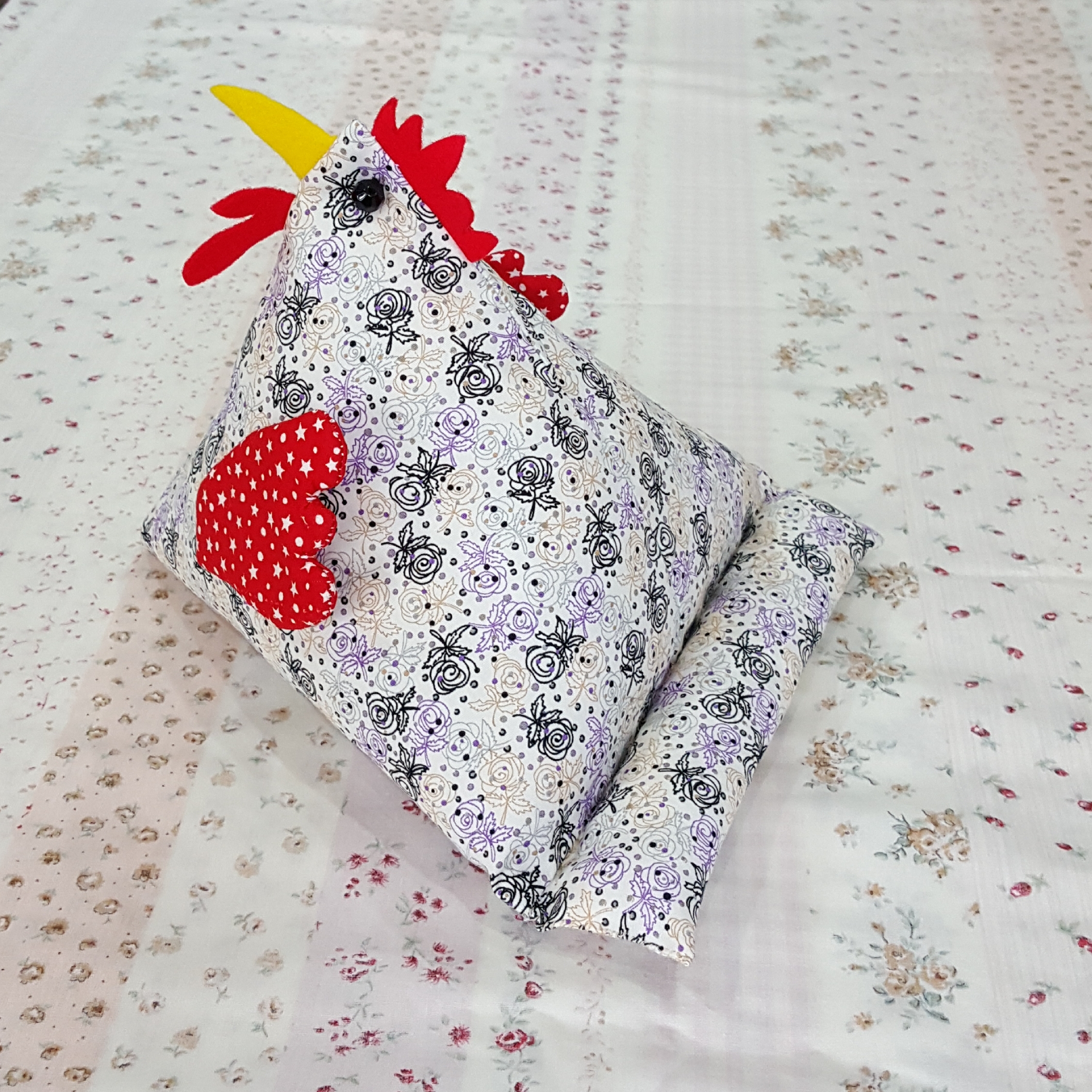 Hen Pillow Cell Phone Holder White Sold By Blossom Craft Shop On