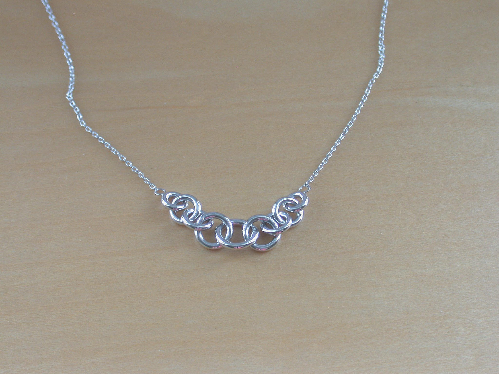 925 Silver Circle Necklace/Sterling SilverJump Ring Necklace/Jump Ring