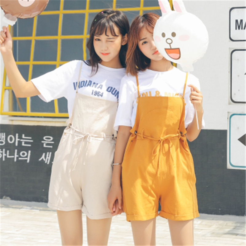 linen overalls shorts