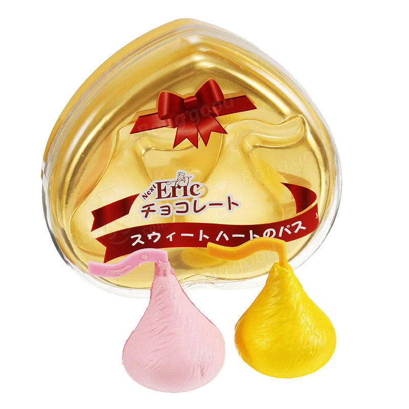 big eric chocolate kisses squishies in heart box charms kawaii