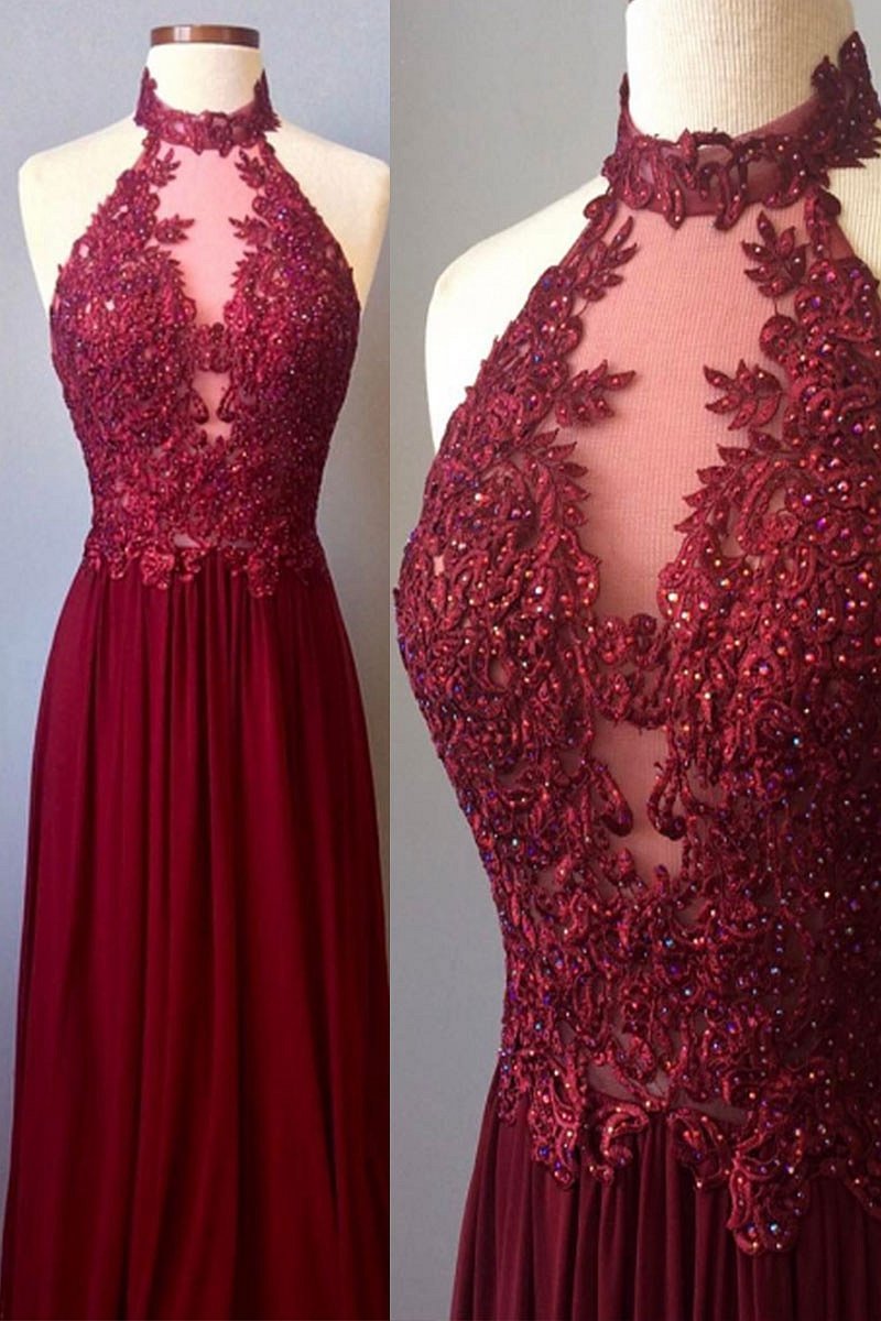 Burgundy Long Formal Dresses