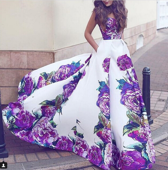Evening Dresses with Flowers