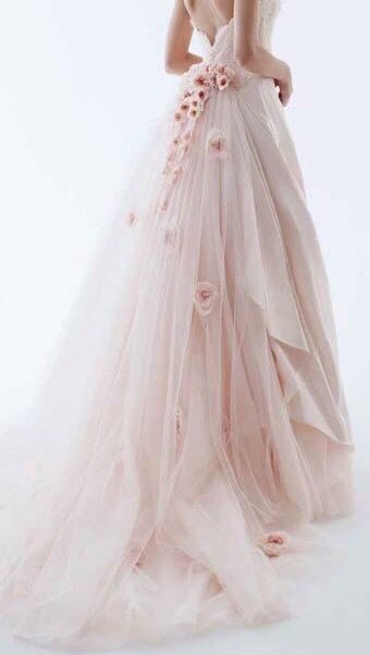 Romantic Pink Wedding Dress