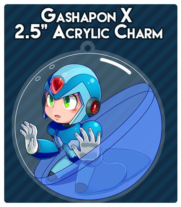 megaman x gashapon charms