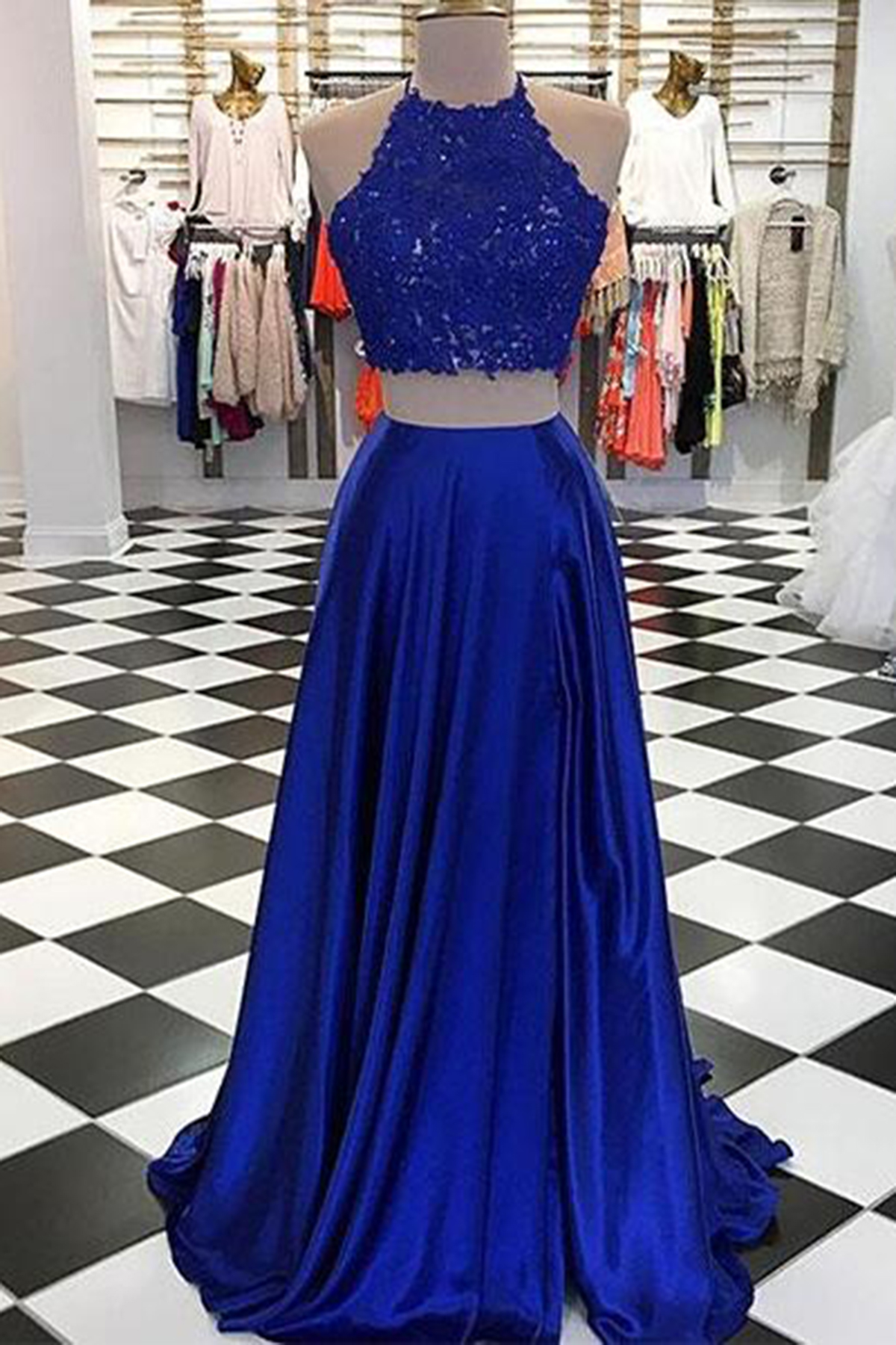 royal blue two piece