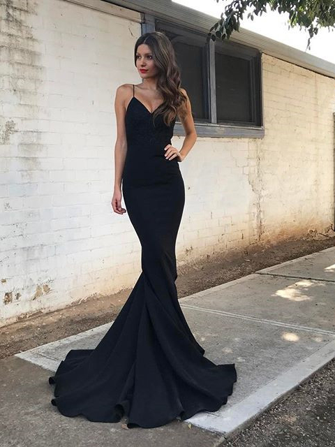 long black mermaid dress