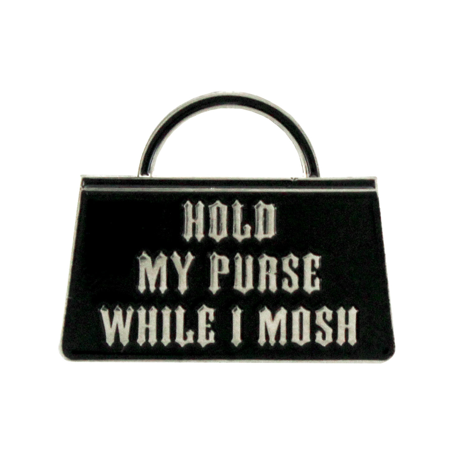 Hold My Purse While I Mosh (enamel pin) · BxE Buttons X StaciaMade