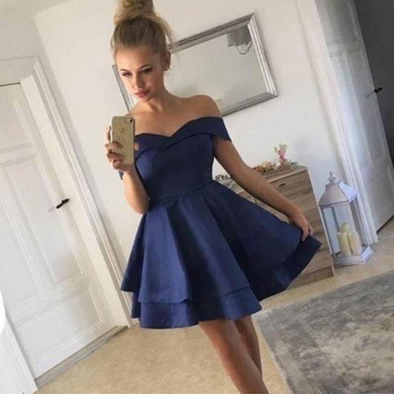 short satin homecoming dress