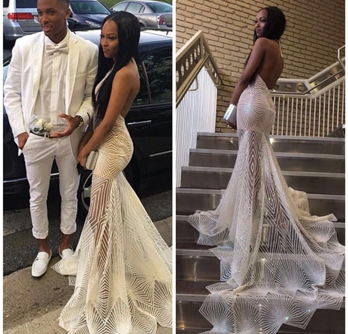 black and white prom dresses 2018