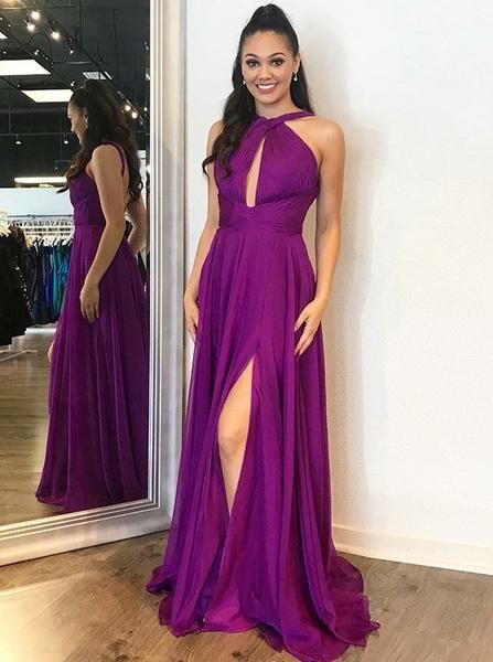 sexy purple party dress