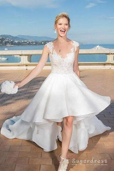 asymmetrical wedding dress