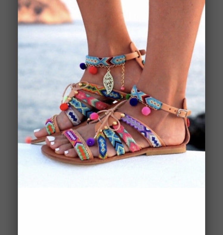 boho gladiator sandals