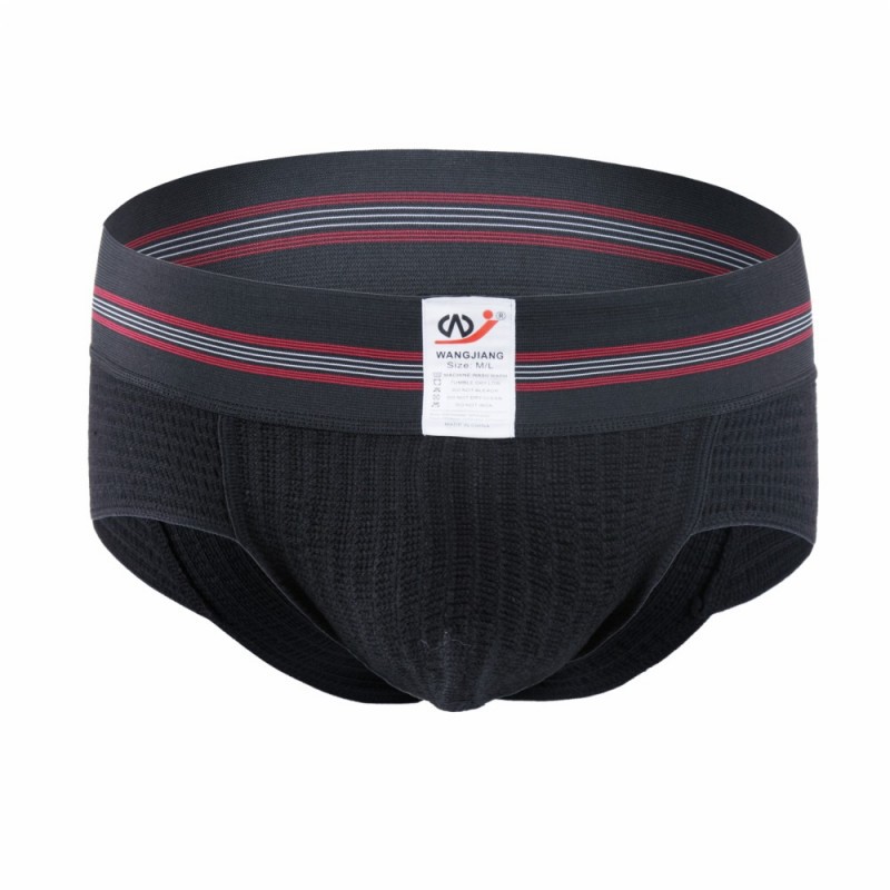 1019SJ Black Men's sexy underwear wide waistband pouch briefs