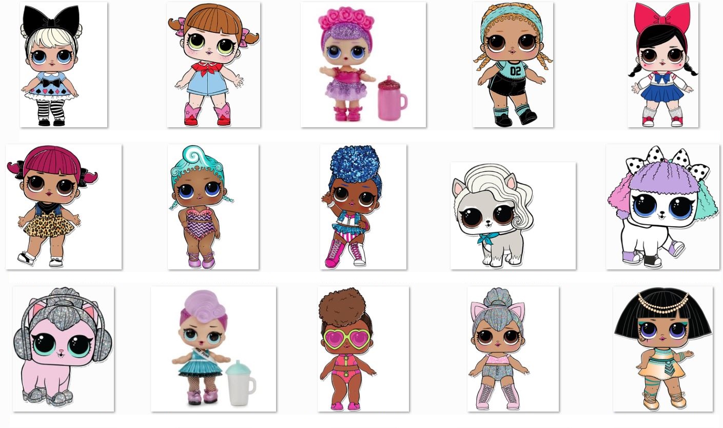 Lol Surprise Dolls PNG files for scrapbooking,crafts,party,stationary on Storenvy
