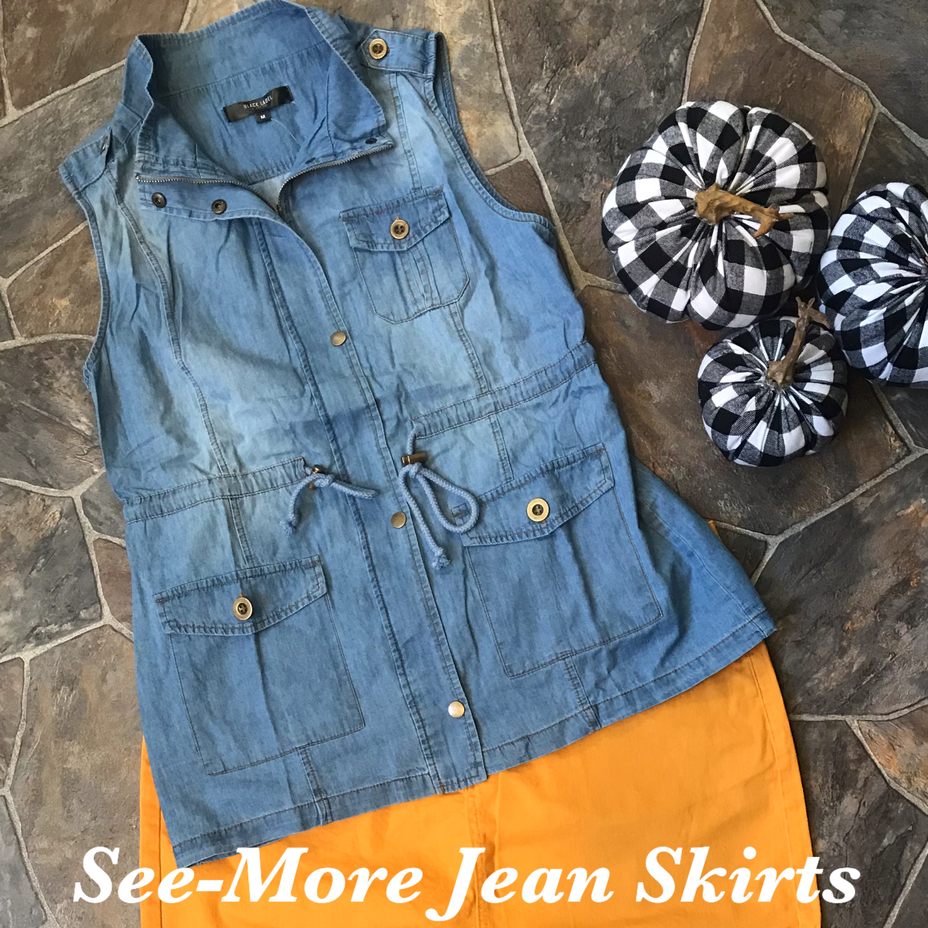 lightweight denim vest