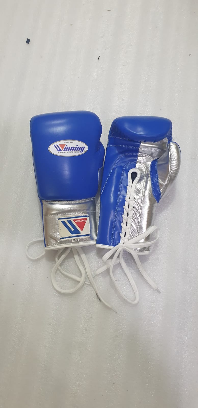 silver winning boxing gloves