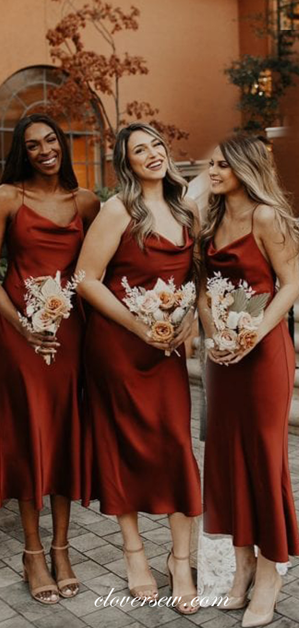 rust rose bridesmaid dresses