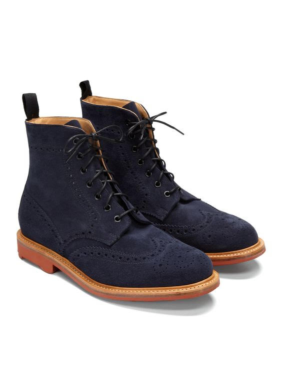navy boot shoes