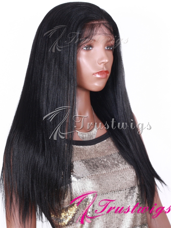Perruque Full Lace Courte En Cheveux Humains 100% Remy - Style Bob Brun, Customisable, Tulle Non Coupé